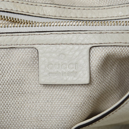 Gucci Pebbled Calfskin Large Soho Shoulder Bag Off White 6 of 10