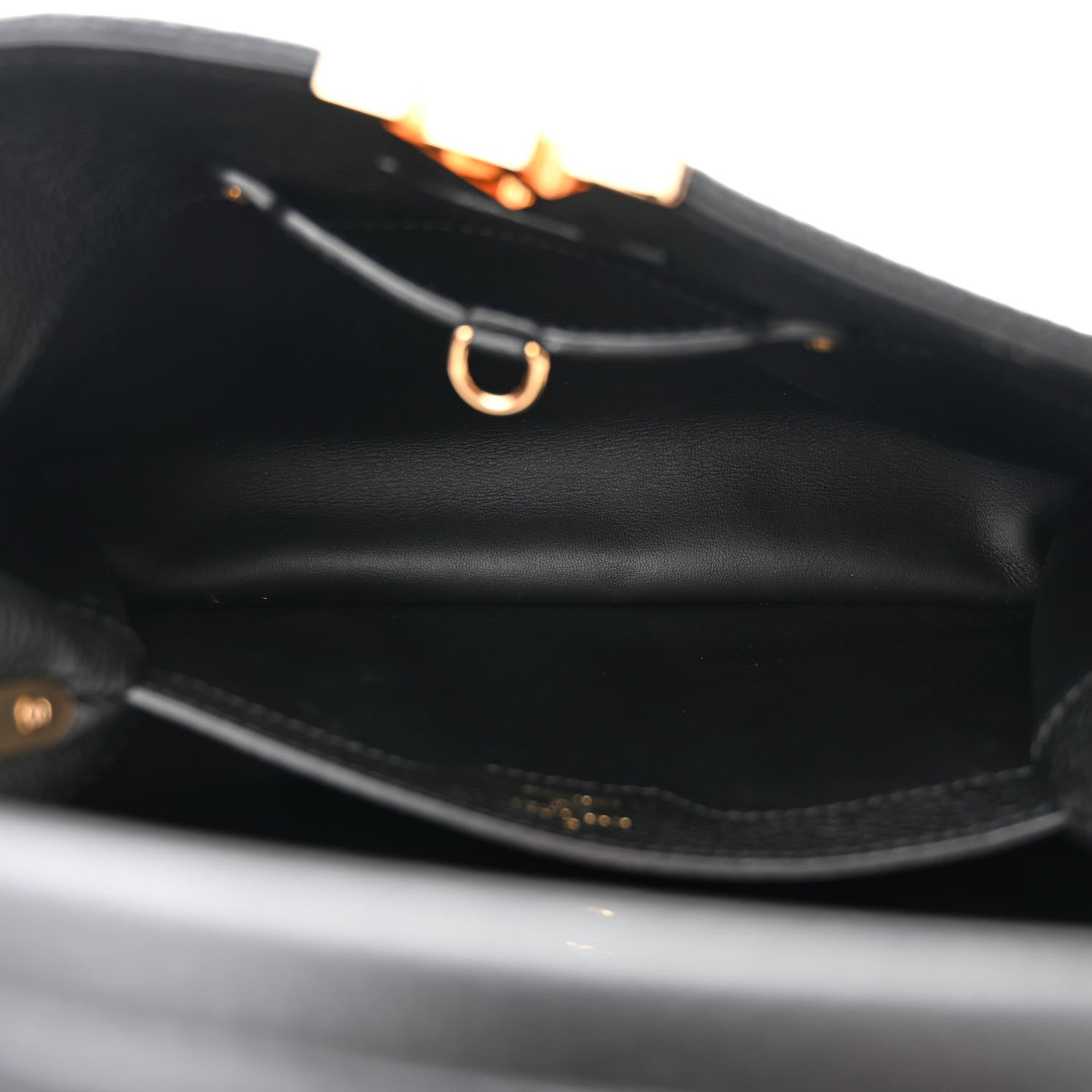 Louis Vuitton Canvas Taurillon Capucines MM Black 5 of 9