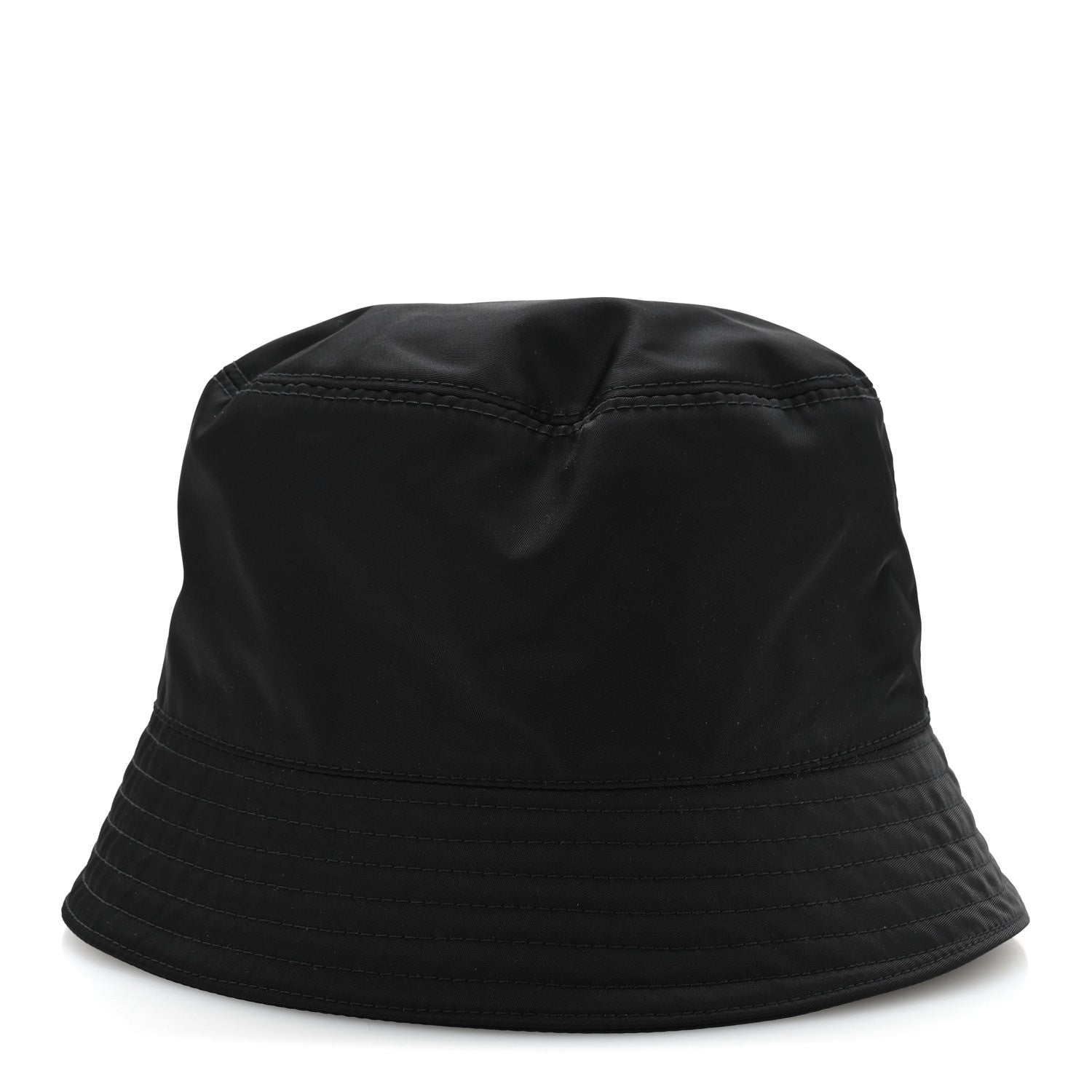 Prada Re-Nylon Metal Triangle Logo Womens Bucket Hat S Black 6 of 10