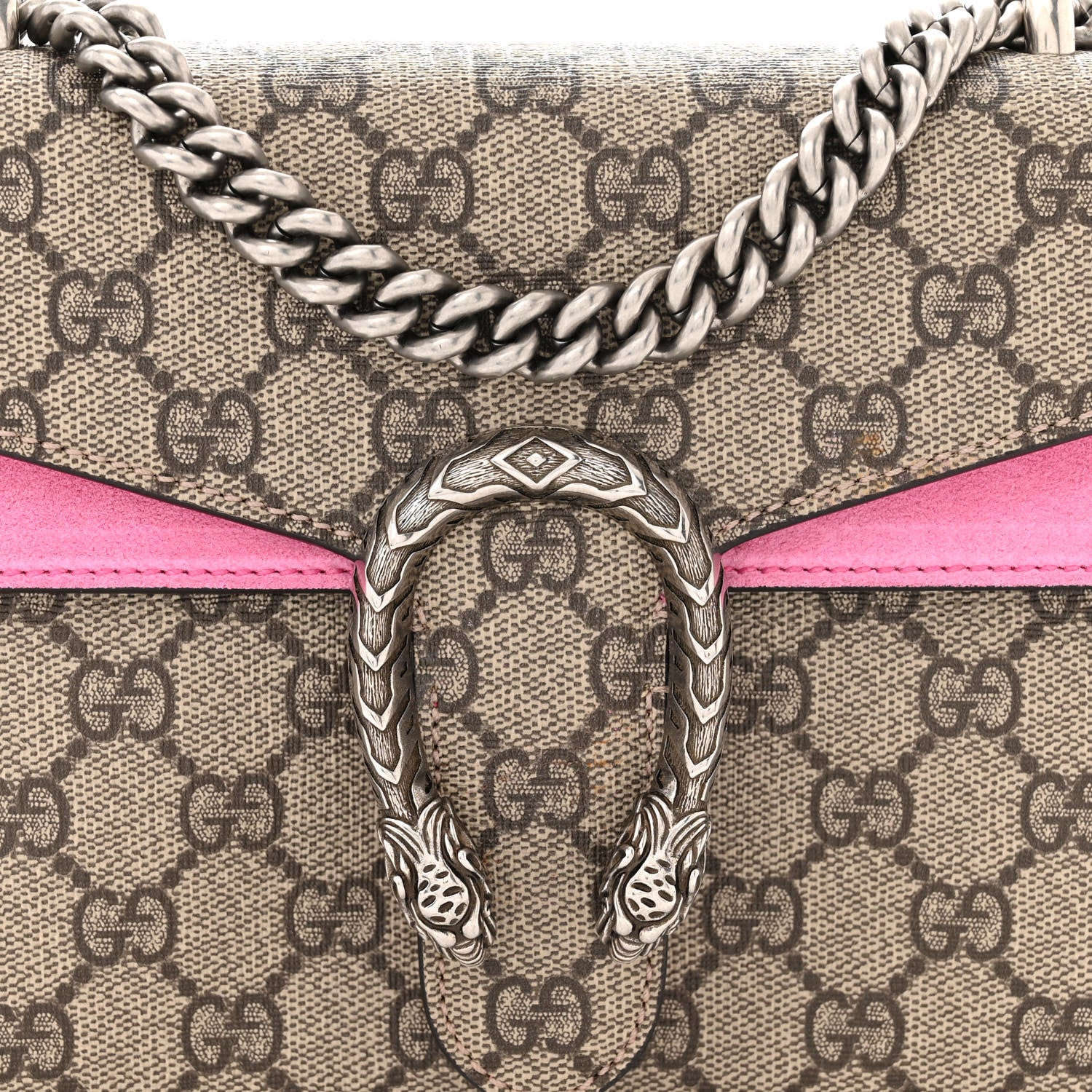 Gucci GG Supreme Monogram Mini Dionysus Shoulder Bag Pink 8 of 10