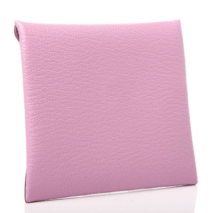 Hermes Chevre Mysore Bastia Coin Purse Mauve Sylvestre 3 of 10