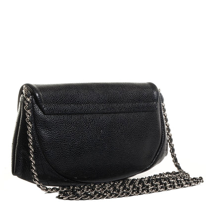 Chanel Caviar Half Moon Wallet On Chain WOC Black 3 of 8