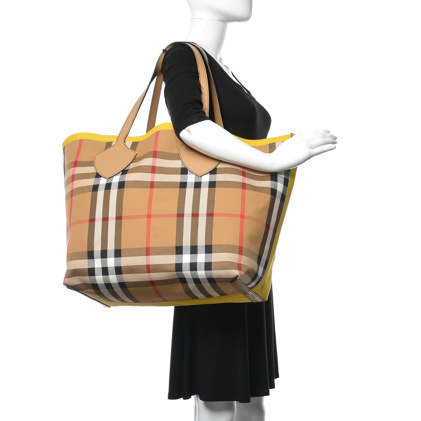 Vintage Check Large The Giant Reversible Tote Antique Yellow