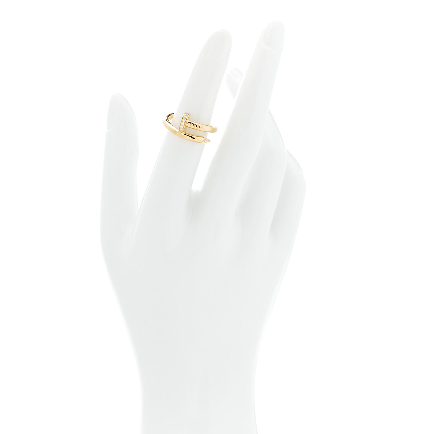 18K Yellow Gold Diamond Juste Un Clou Ring 51 5.75
