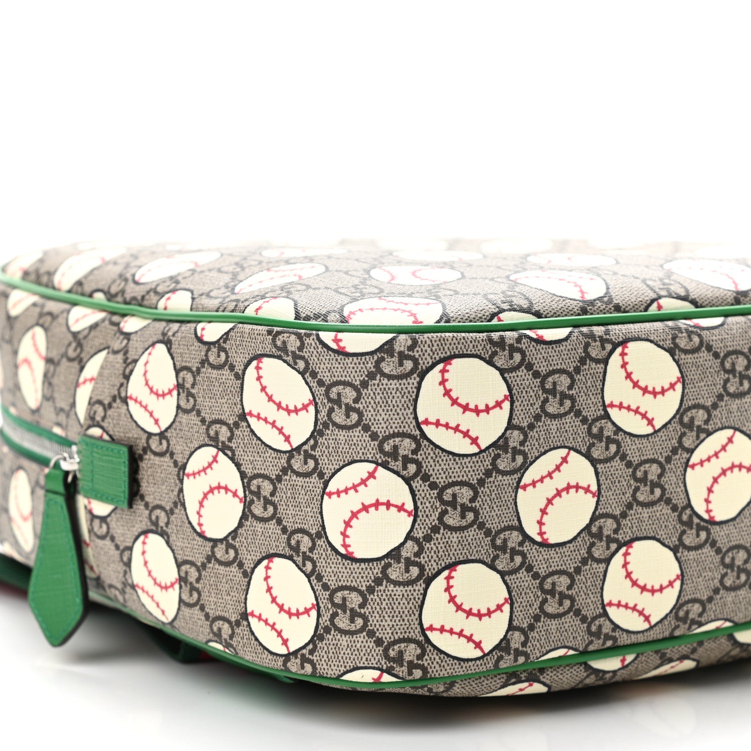 Gucci GG Supreme Monogram Baseballs Web Childrens Backpack Green 8 of 9