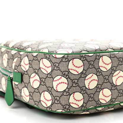Gucci GG Supreme Monogram Baseballs Web Childrens Backpack Green 8 of 9
