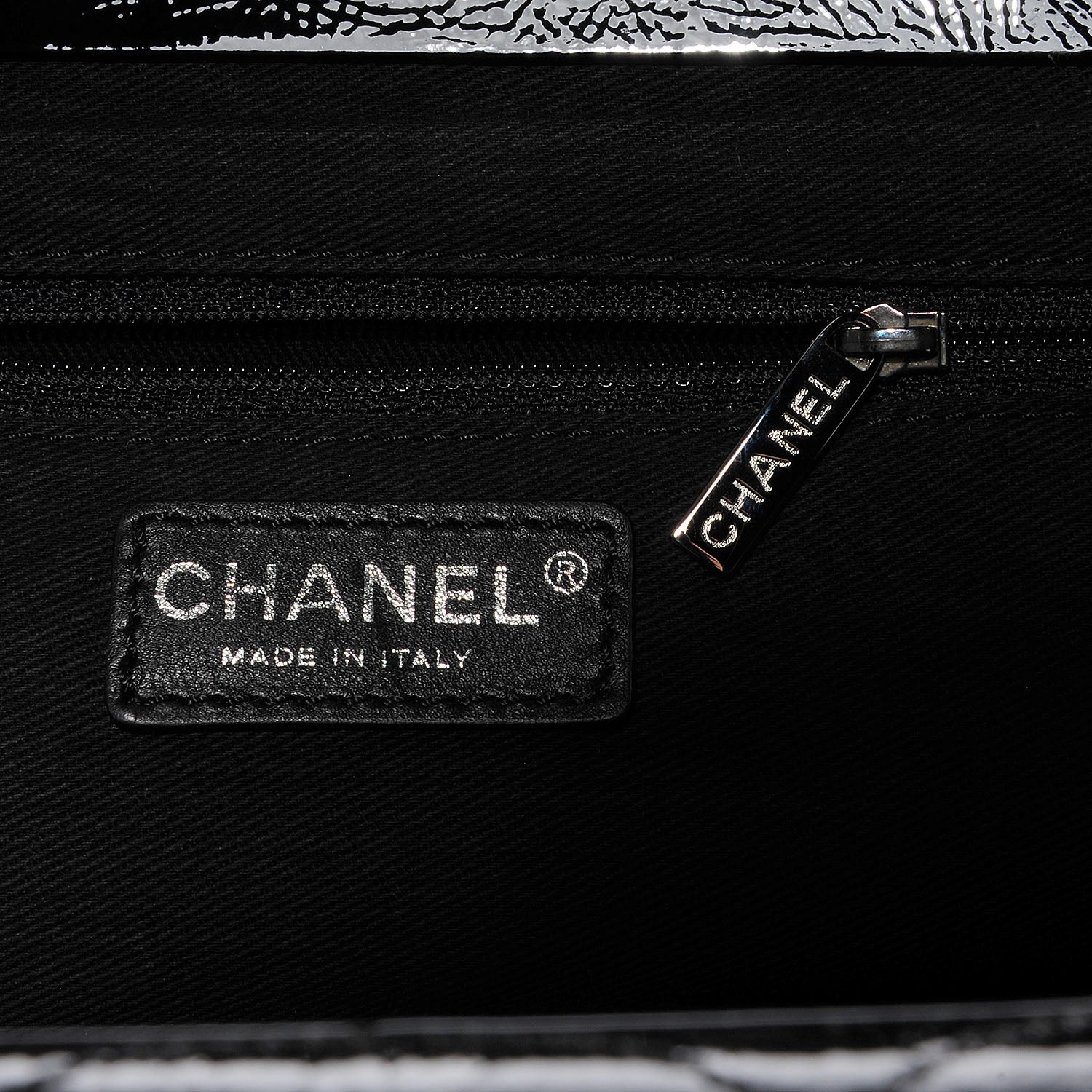 Chanel Patent Quilted Ritz Flap Bag Black 5 of 8