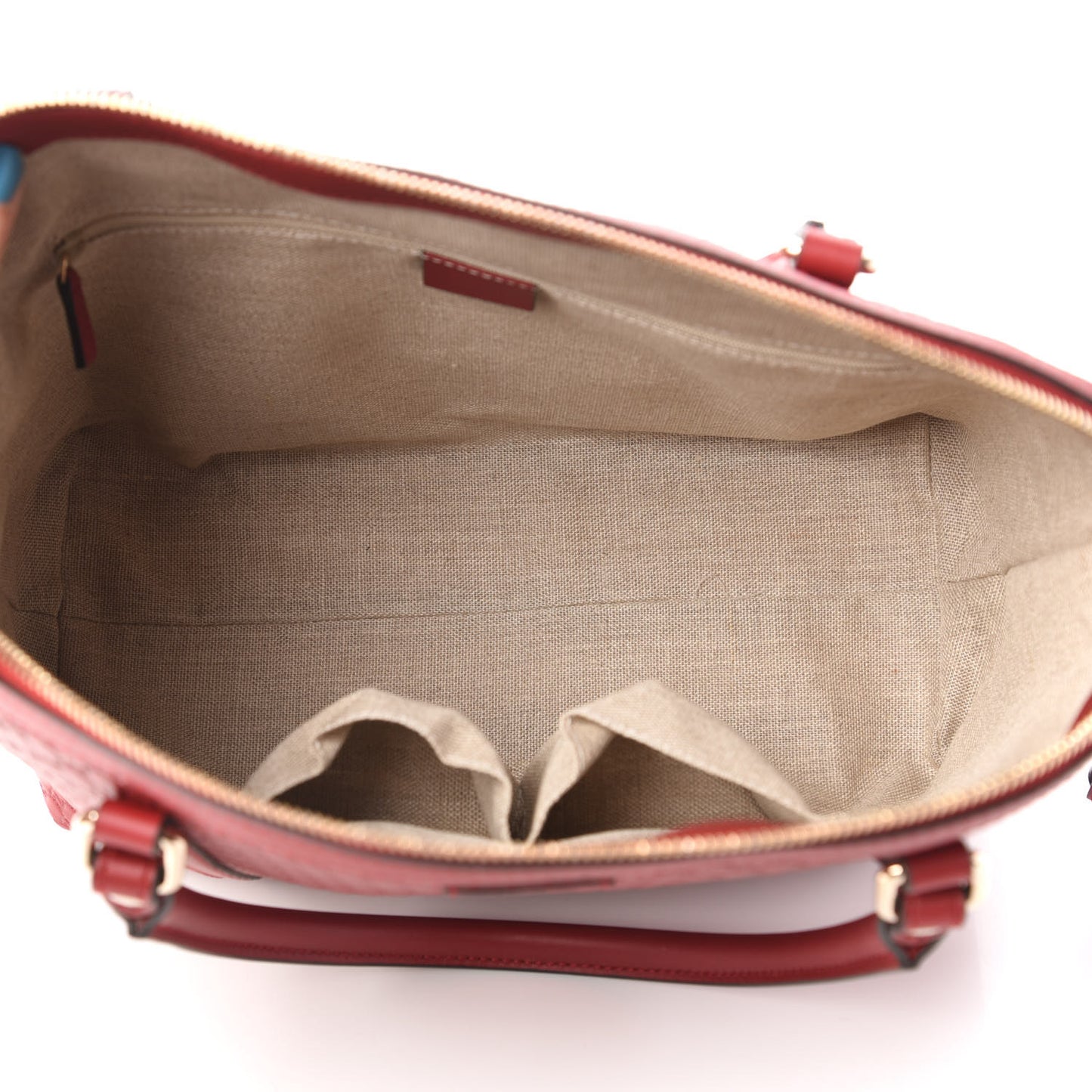 Soft Microguccissima Dome Satchel Red