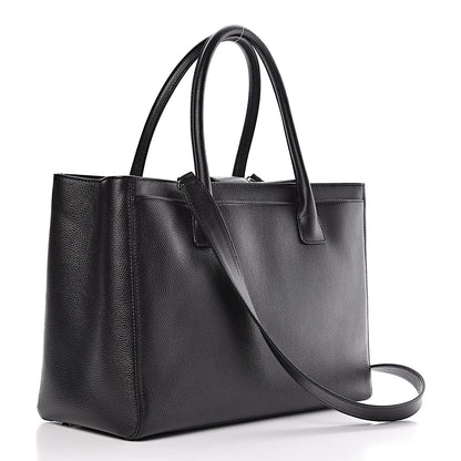 Chanel Calfskin Cerf Executive Shopper Tote Black 4 of 12
