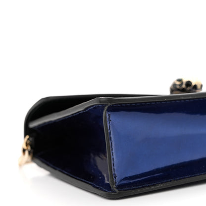 Bulgari Metallic Serpenti Forever Chain Wallet Dark Blue 9 of 11
