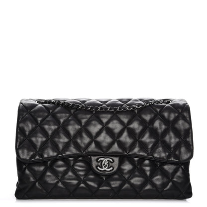 Chanel Lambskin Quilted Maxi 3 Flap Black 1 of 16
