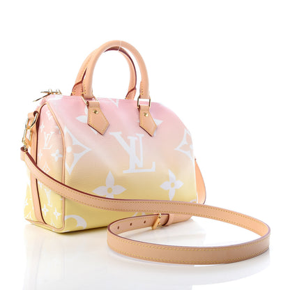 Louis Vuitton Monogram Giant By The Pool Speedy Bandouliere 25 Light Pink 3 of 10