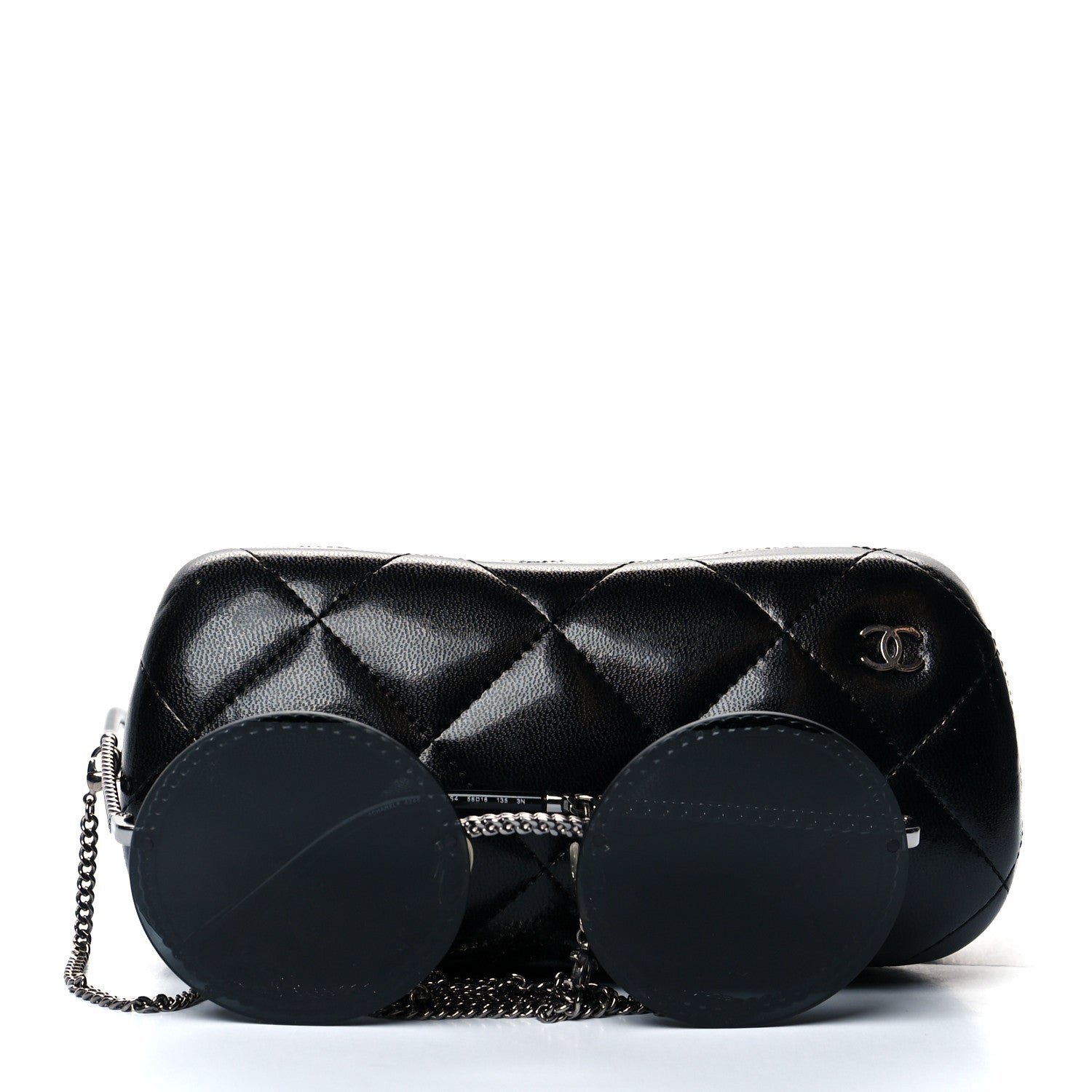 Chanel Round Chain Sunglasses 4245 Black 7 of 7