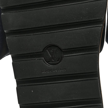 Louis Vuitton Nylon Monogram Womens Pool Pillow Comfort Mules 41 Navy Blue 5 of 7