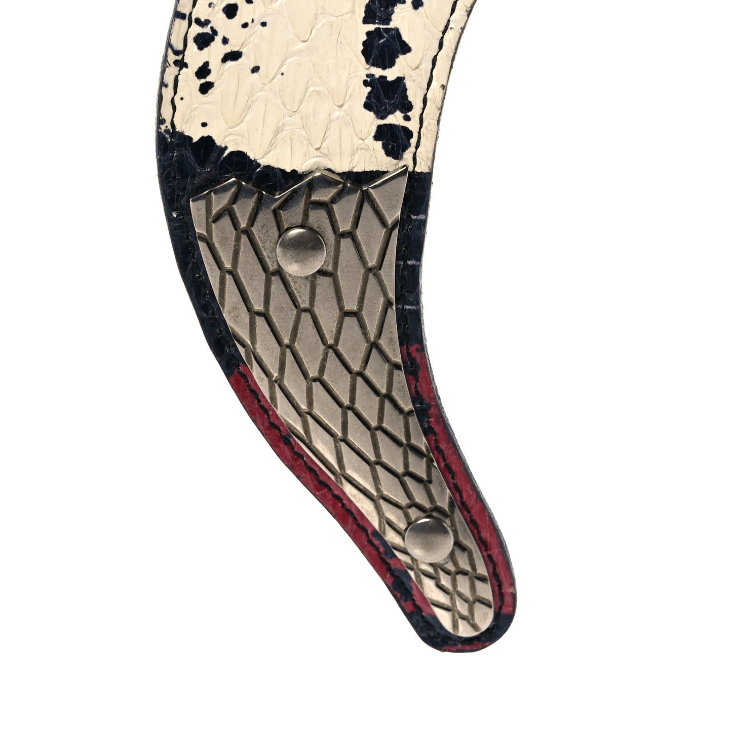 Snakeskin Waved Web Belt 85 34 Red White Blue