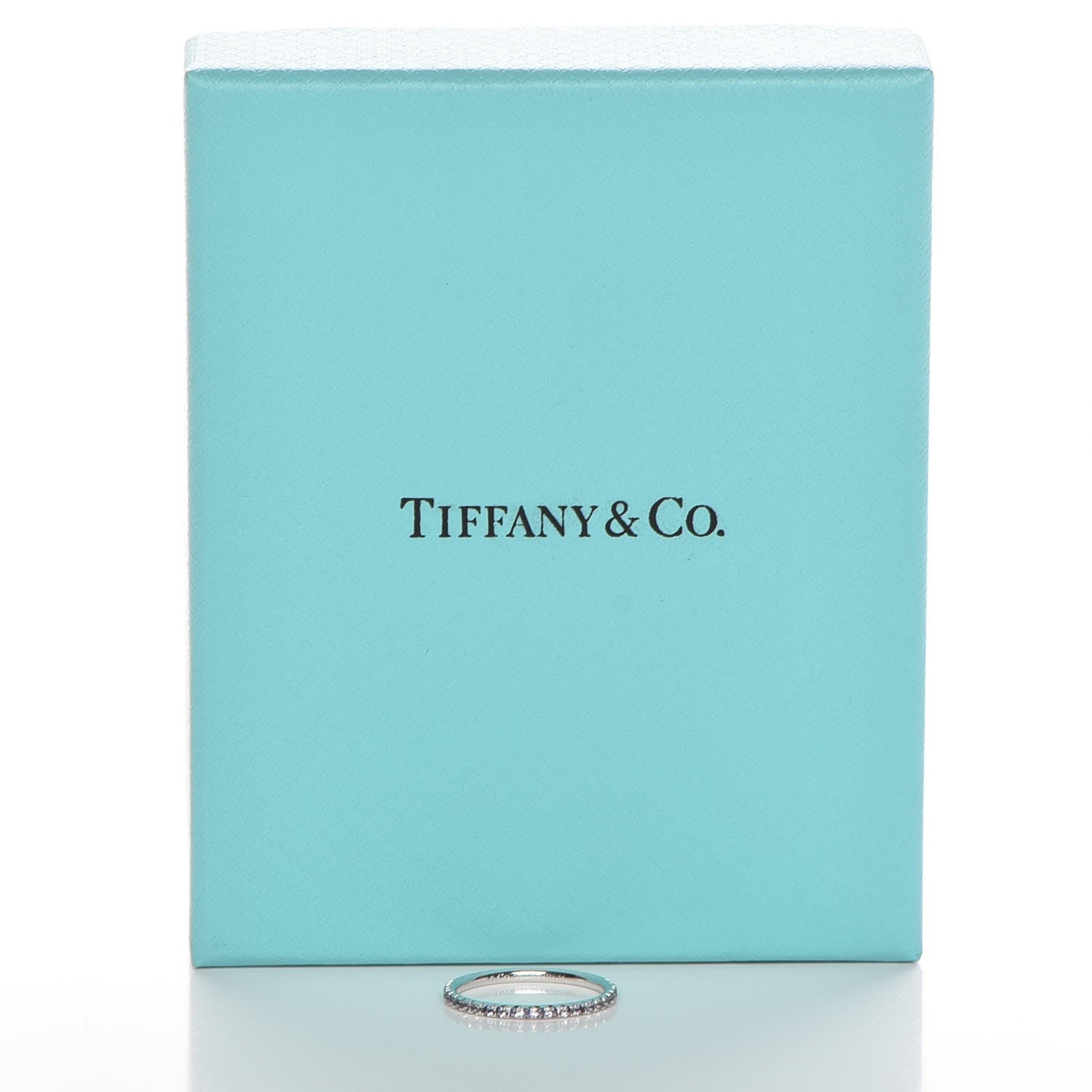Tiffany 18K White Gold Iolite Metro Ring 4.25 7 of 7