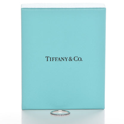 Tiffany 18K White Gold Iolite Metro Ring 4.25 7 of 7