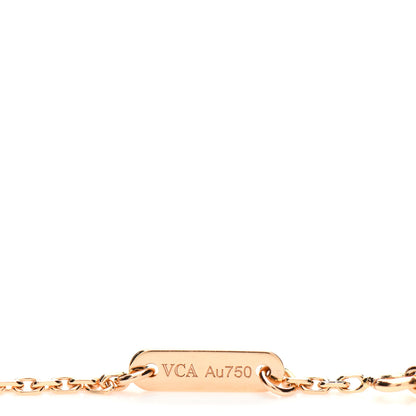 Van Cleef & Arpels 18K Rose Gold Carnelian Sweet Alhambra Heart Bracelet 4 of 5