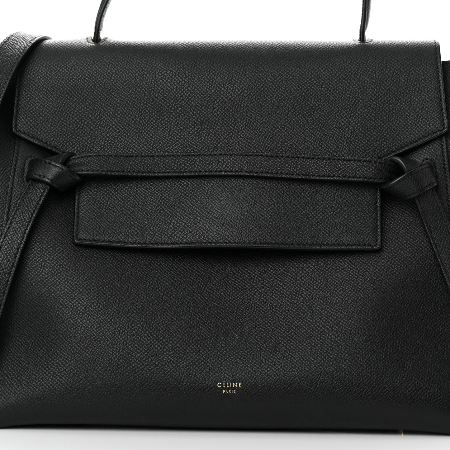 Grained Calfskin Mini Belt Bag Black
