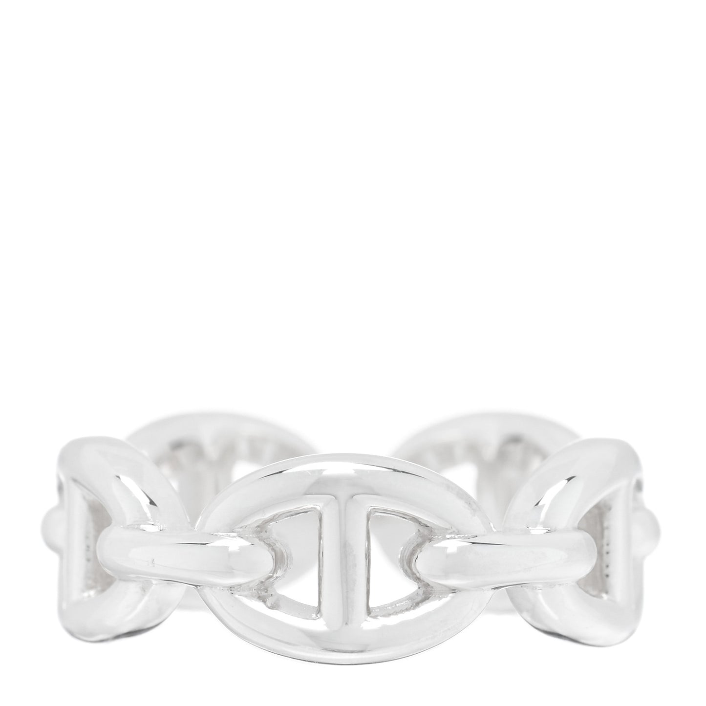 Sterling Silver PM Chaine d'Ancre Enchainee Band Ring 51 5.75