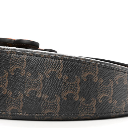 Celine Calfskin Triomphe Canvas Besace Tan 9 of 9