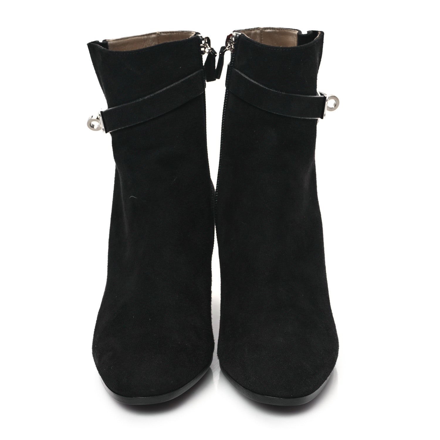Hermes Suede Goatskin Saint Germain Ankle Boots 36 Black 2 of 9