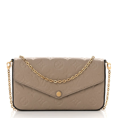 Louis Vuitton Empreinte Pochette Felicie Chain Wallet Tourterelle 3 of 15