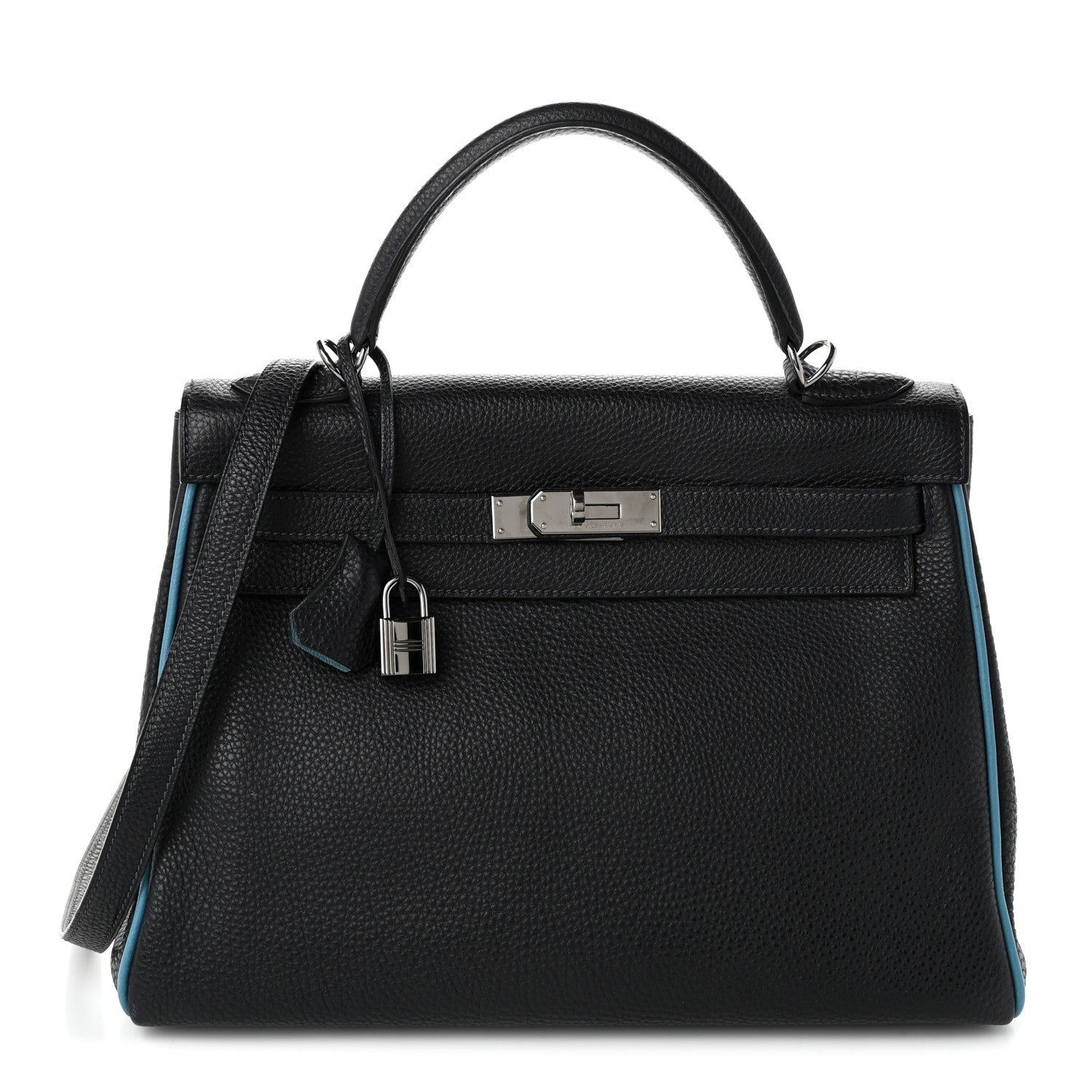 Hermes Togo Bi-Color Kelly Retourne 32 Indigo Blue Jean 1 of 10