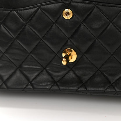 Chanel Lambskin Quilted Medium Double Flap Black 14 of 14