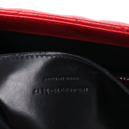 Saint Laurent Sheepskin Matelasse Chevron Large College Monogram Satchel Rouge 8 of 11