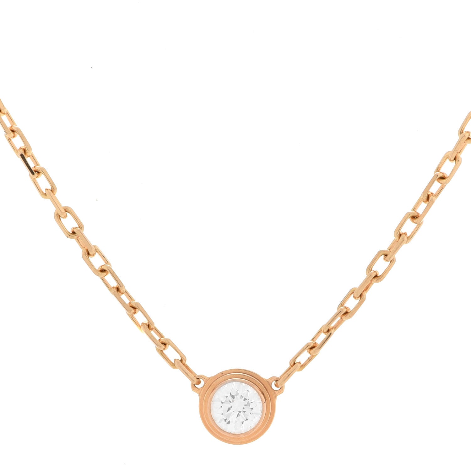 Cartier 18K Yellow Gold Diamond SM D'Amour Pendant Necklace 4 of 7