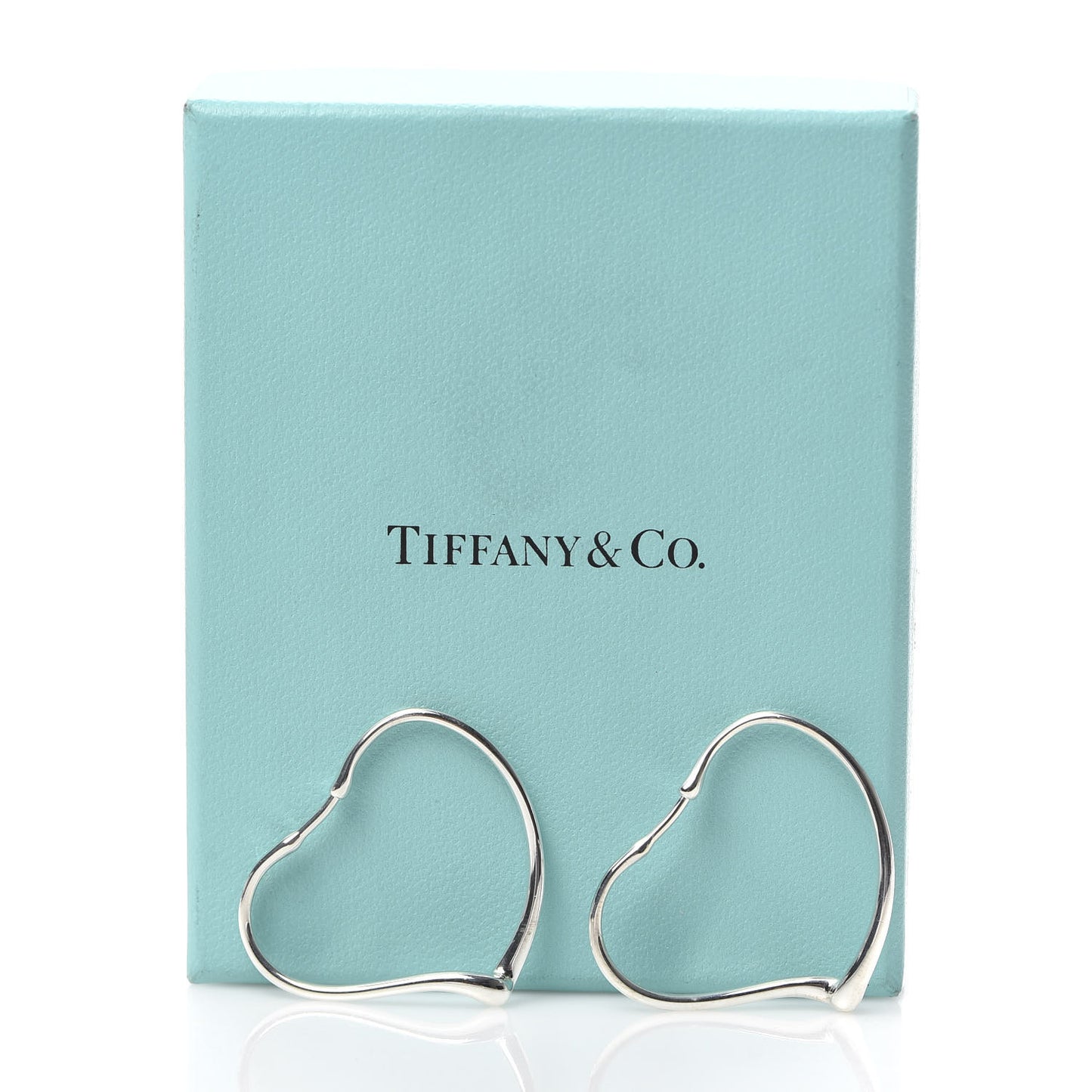 Sterling Silver Small Elsa Peretti Open Heart Hoop Earrings