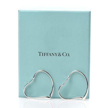Tiffany Sterling Silver Small Elsa Peretti Open Heart Hoop Earrings 5 of 5