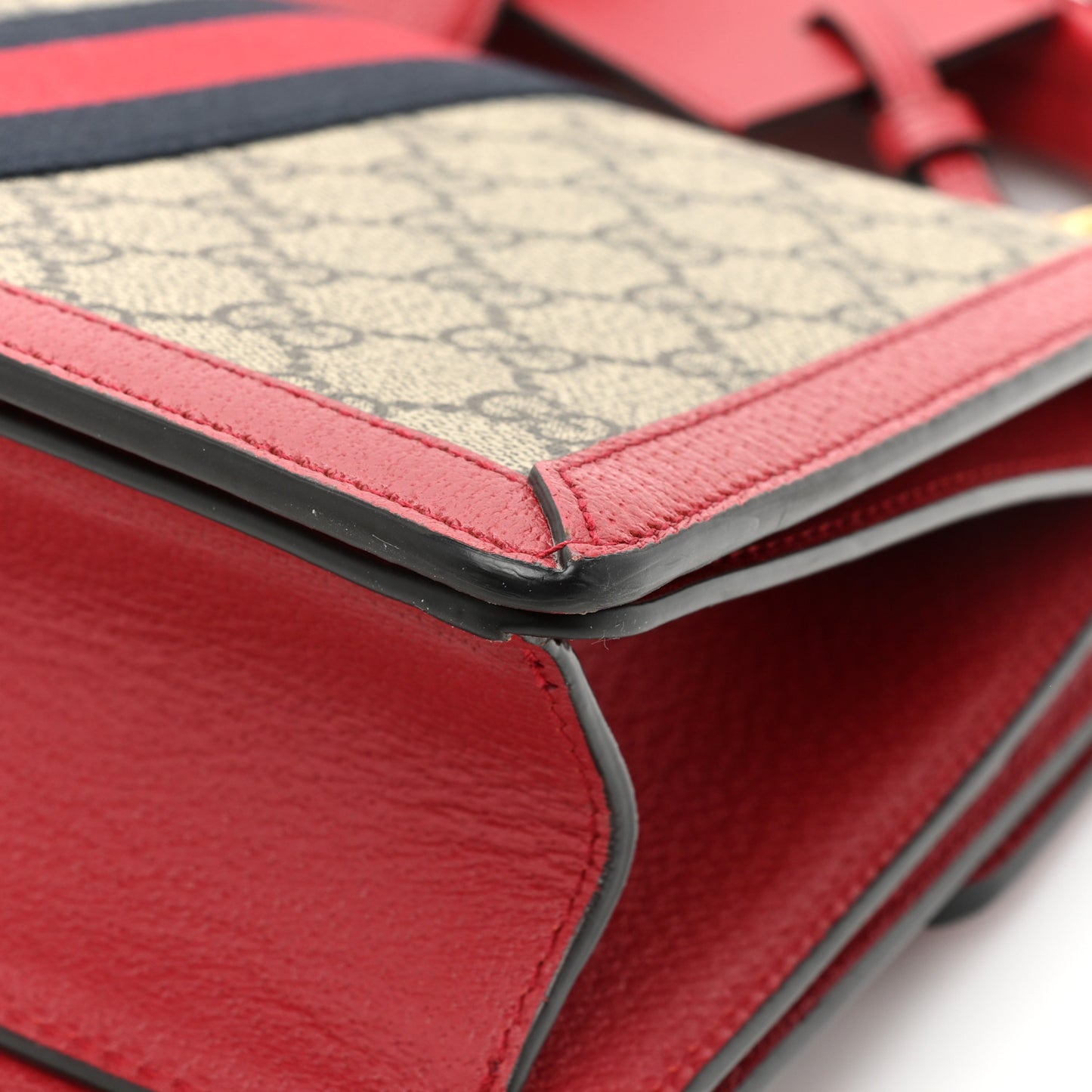 GG Supreme Monogram Small Queen Margaret Top Handle Bag Red