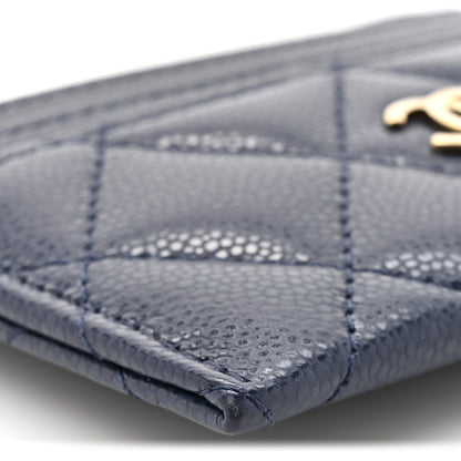 Chanel Caviar Quilted Multi Card Holder Navy 20 of 20