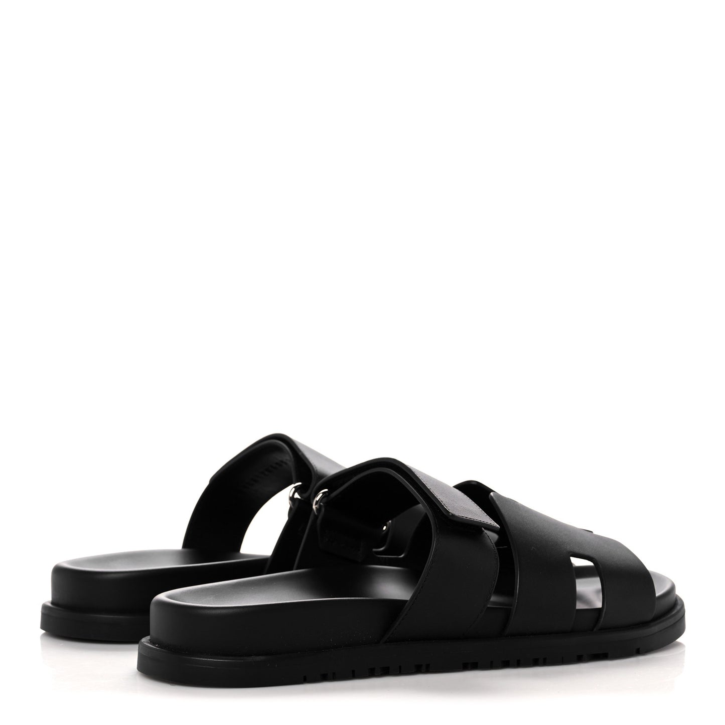 Calfskin Womens Chypre Sandals 40.5 Black