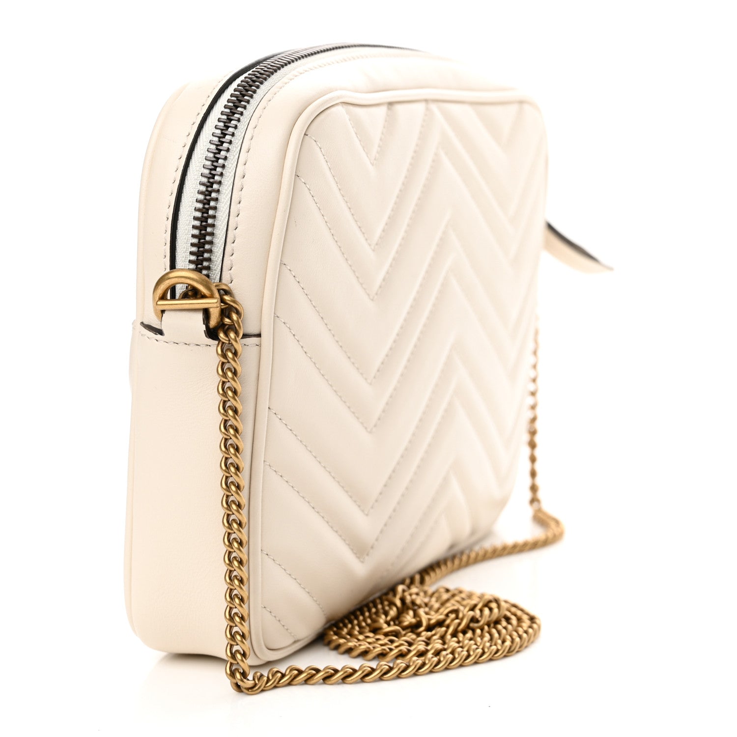 Gucci Calfskin Matelasse GG Marmont Multi-Use Mini Bag 85 34 Black Perfect Pink Mystic White 4 of 14