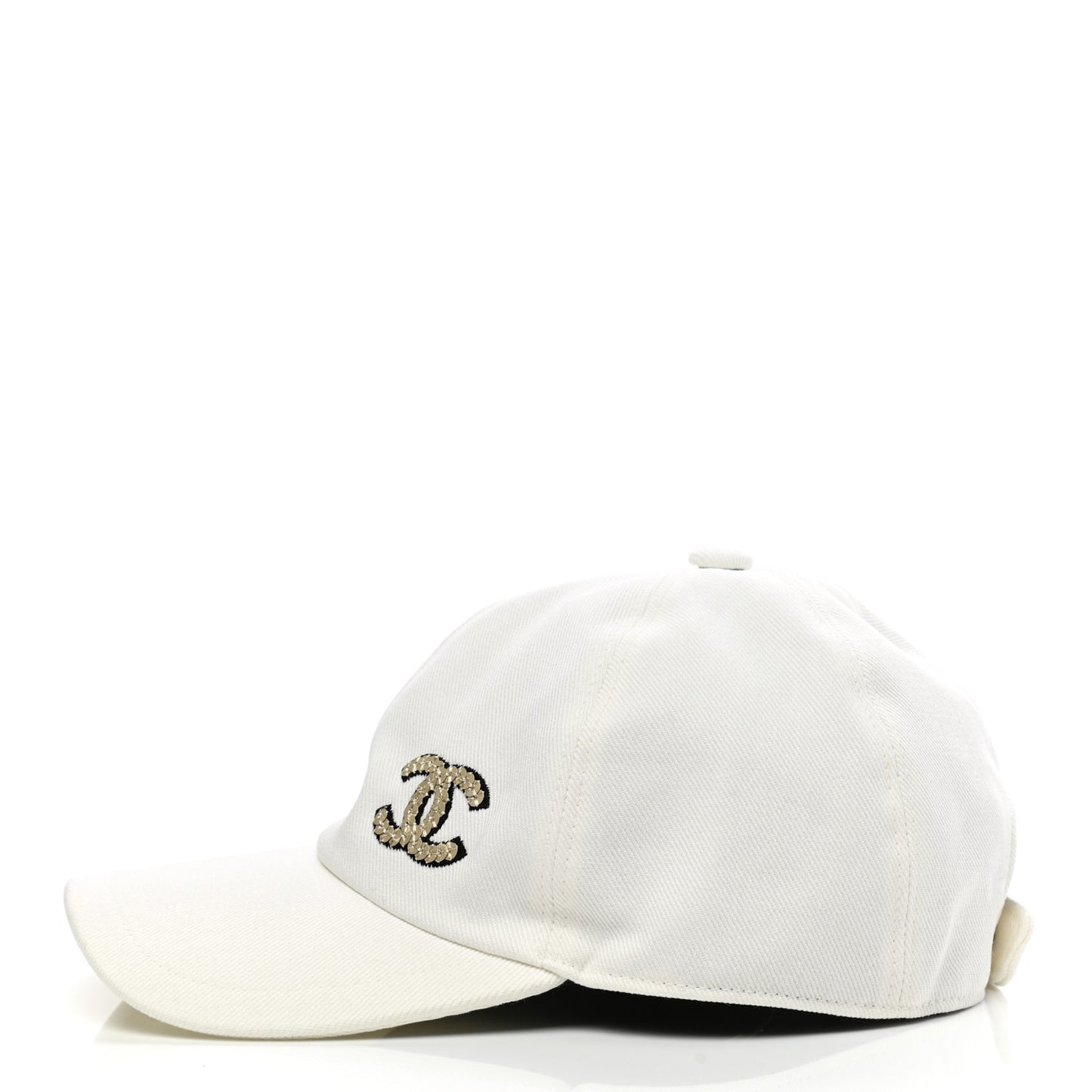 Cotton Sequin CC Cap Hat Ivory