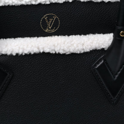 Louis Vuitton Grained Calfskin Shearling On My Side MM Black 10 of 10