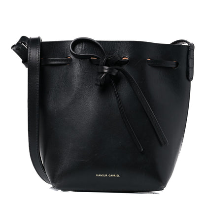 Mansur Gavriel Calfskin Mini Bucket Bag Black Ballerina 1 of 15