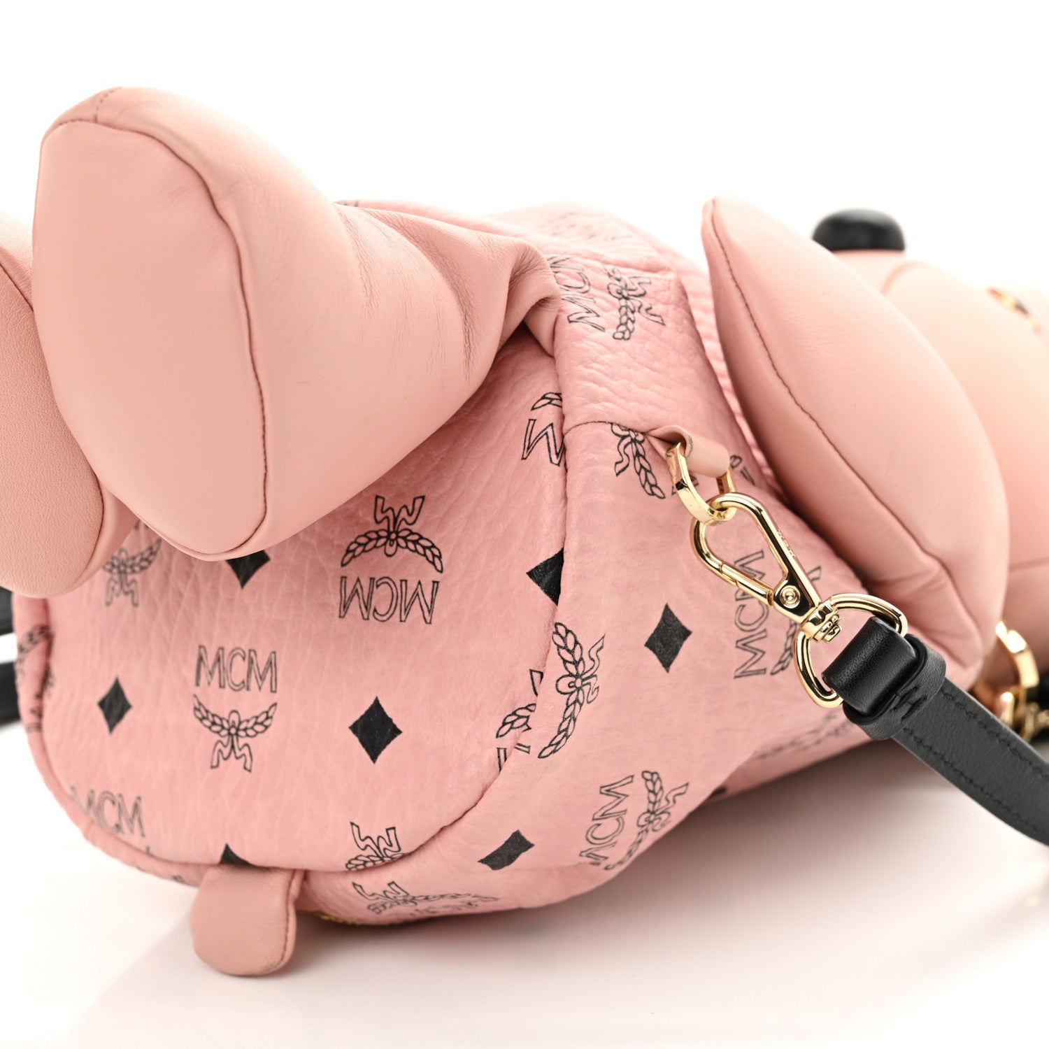 MCM Calfskin Visetos Rabbit Zoo Doll Backpack Soft Pink 9 of 9