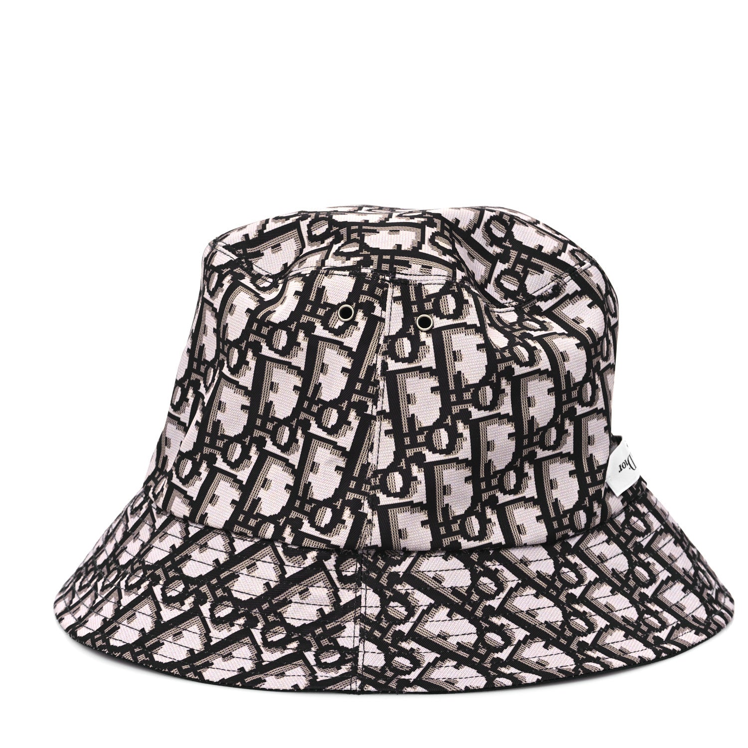 Christian Dior Oblique Reversible Teddy-D Brim Bucket Hat 58 Black 6 of 13