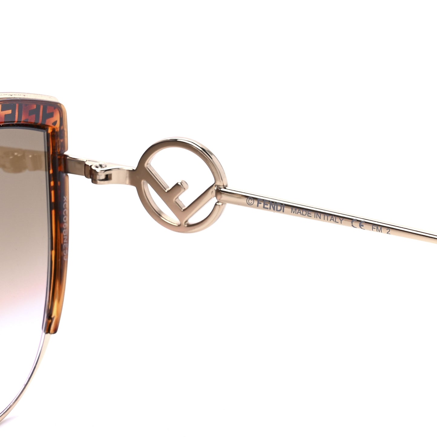 Metal Acetate F is Fendi FF Cat Eye Sunglasses FF 0290/S Gold