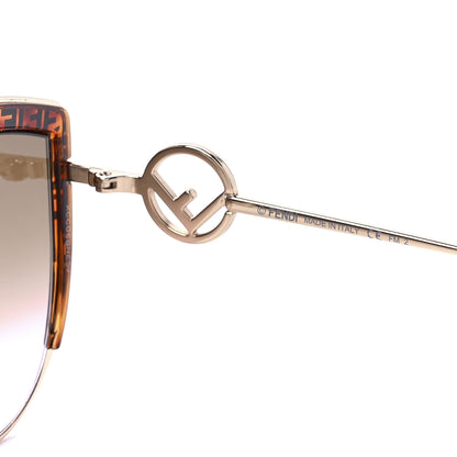 Fendi Metal Acetate F is Fendi FF Cat Eye Sunglasses FF 0290/S Gold 6 of 7