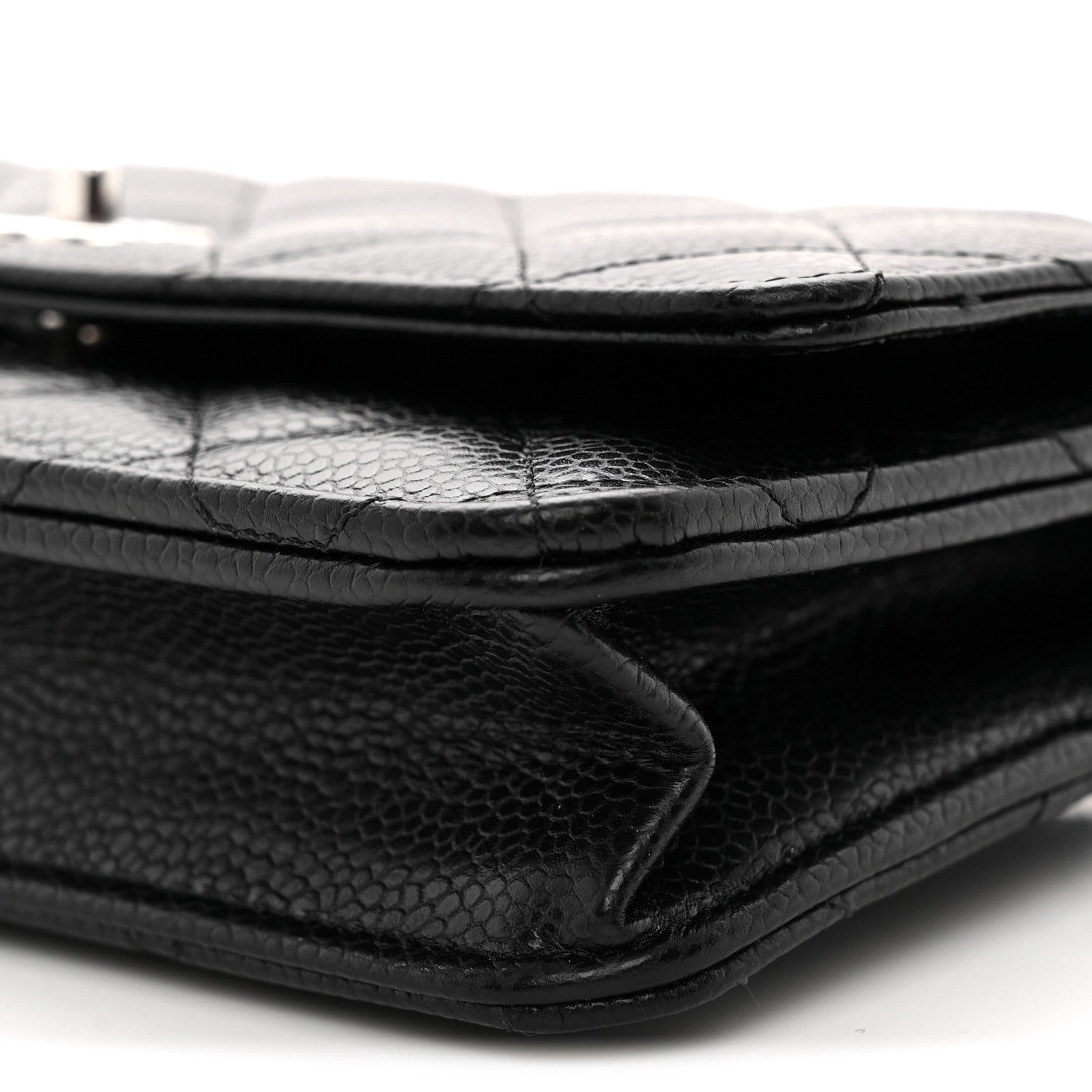 Chanel Caviar Quilted CC Turnlock Wallet On Chain WOC Black 11 of 12