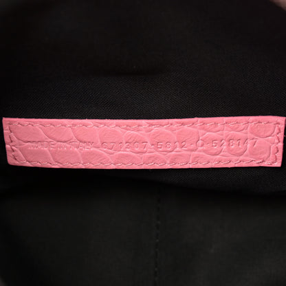 Balenciaga Extra Supple Calfskin Crocodile Embossed Small Le Cagole Shoulder Bag Sweet Pink 8 of 12