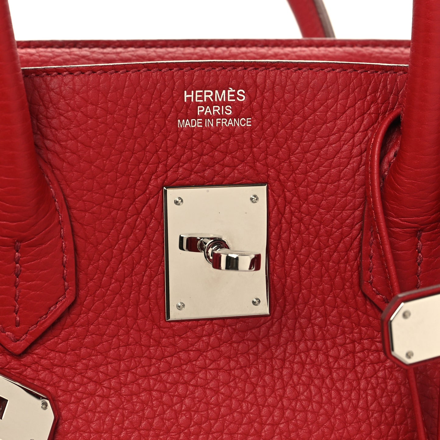 Taurillon Clemence Birkin 35 Rouge Garance
