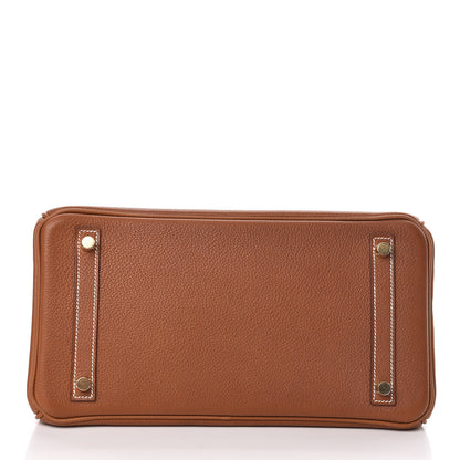 Hermes Natural Barenia Faubourg Birkin 30 Fauve 6 of 34