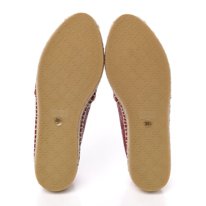 Gucci Guccissima Signature Espadrilles 35.5 Hibiscus Red 5 of 8
