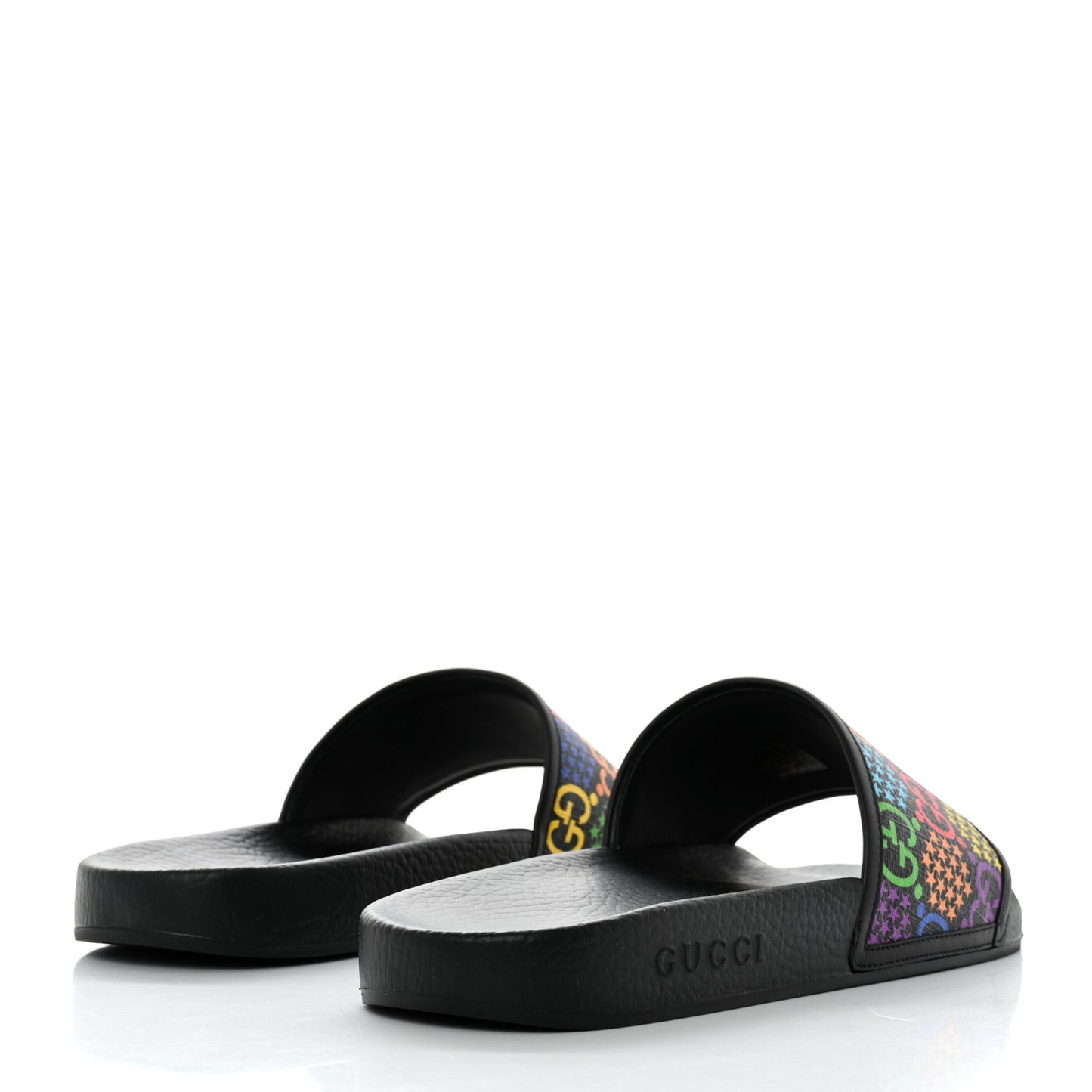 GG Supreme Monogram Psychedelic Slide Sandals 11 Black Multicolor